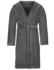 Bademantel Damen Herren mit Kapuze Velour  Länge 110 cm Unisex XS - 2XL Vossen