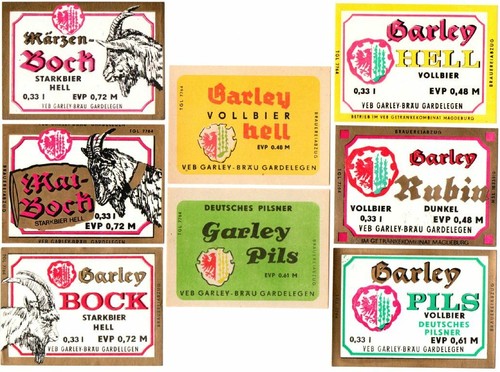 Ddr bieretiketten garley - ddr,