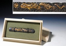 Golden dragon and - black, wave