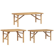 Gartentisch Balkontisch Couchtisch Kaffeetisch Beistelltisch Tisch Braun Bambus