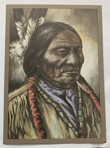 Kunst postkarte motiv indianer - postkarte,