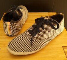 Tommy Hilfiger Damen Sneaker Victoria 42 maritim blau weiß kariert Stoff Schuhe