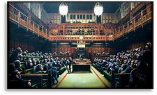 Affen Parlament | Monkey Parliament Wandbilder Poster Banksy Bilder Posterdruck