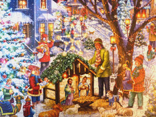 WENTWORTH Puzzle 250 Teile Neighborhood Creche Scene KOMPLETT TOP