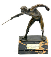 ❗️Antiker Bronzeakt dat. 1913 & sign "Rudolf Marcuse" Gladiator/Schwertkämpfer❗️