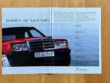 Mercedes 190E 190D W201  Oldtimer Original 1987 Vintage Advert Werbung Reklame