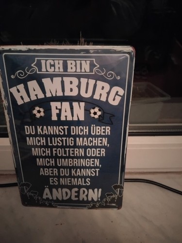Hsv blechschild fan - blechschild,