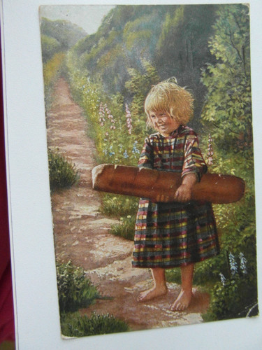 Mädchen brot langer - ak, mädchen,brot,langer