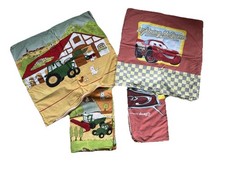 2 Bettwäsche, Bezug, 4-teilig, 135x200 cm, Baumwolle Cars Bauernhof Tiere Kind