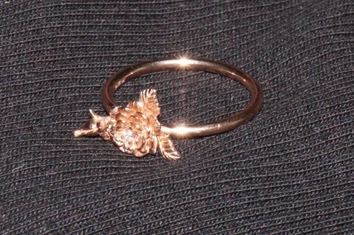 Karat massiver goldring rose - 9,