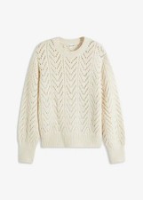 Flauschpullover mit Lochmuster