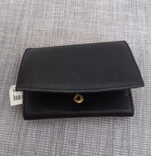 Kaufhof Herren Geldbörse Leder 11x7cm klein schwarz - altes Modell