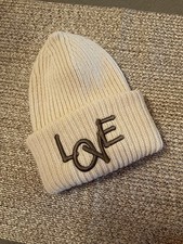 Beige Woll-Mütze „Love“ von Zwillingsherz, warm