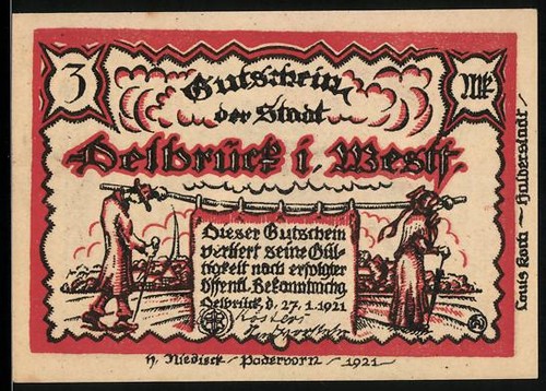 Notgeld delbrück 1921 - delbrück, 3