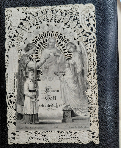 Antikes andachtsbildchen mit - andachtsbildchen,