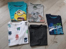 5 Jungen T-Shirts Oberteile Shirts Kurzarm Gr.122/128