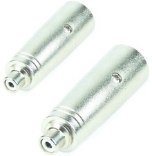 2 x ADAM HALL Adapter XLR Stecker male auf Cinch Buchse weiblich Audio Verbinder