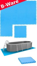 B-Ware 1,9m² Poolunterlage - 8 Große Poolmatten - 50x50 Outdoor Pool Bodenschutz