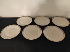 6 x Speiseteller - Mitterteich Bavaria Porzellan - Goldrand- neuwertig