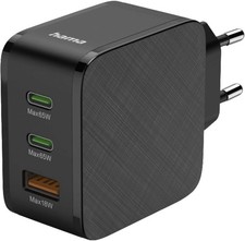 Hama Ladegerät 201961 Schnellladegerät 65W USB-C USB-A PD Quick Charge