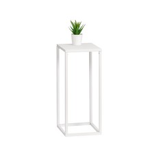 bremermann Blumenhocker ca. 26 x 26 x 60,5 cm, Metall-Beistelltisch, weiß