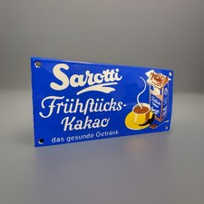 Wunderschönes Echte Emailleschild Blechschild Türschild Sarotti Frühstücks kakao