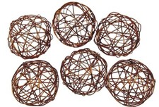 24 STK Drahtkugeln BRAUN 4cm