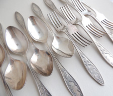 Vintage Besteck UDSSR 70er Melchior Neusilber versilbert 6 Personen Set