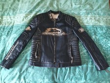 Lederjacke bikerjacke echtes - lederjacke,