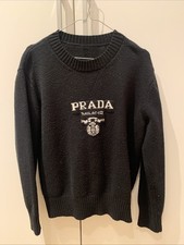 Schwarzer Strickpullover Von Prada
