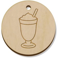 11 x 34mm 'Milchshake' Holz