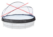 EXIT Toys Schwimmbadüberdachung Poolüberdachung Frame ø 360 DEFEKTWARE