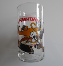 Trinkglas PANDA KUNG FU  Bautzen Senf Werbung Kinder sammeln Glas Sport Bär