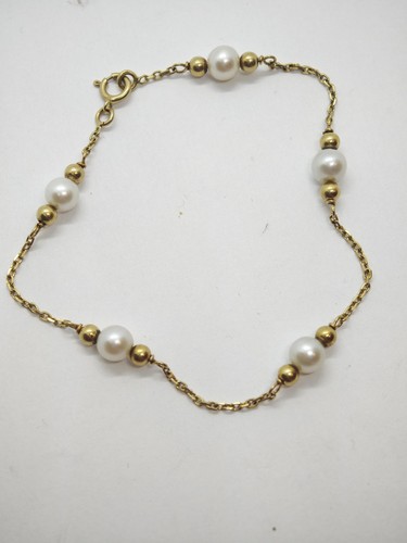 Armband perle 585 - armband, gelbgold