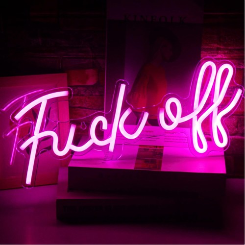 Off neon sign pink word - neon,
