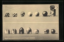 Geschosse der franz. Armee, Ansichtskarte 1915 