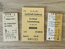 Drei alte Fahrkarten - Deutsche Bundesbahn