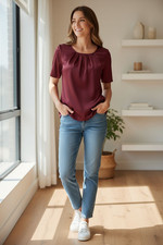 Damen Satin Tunika festlich