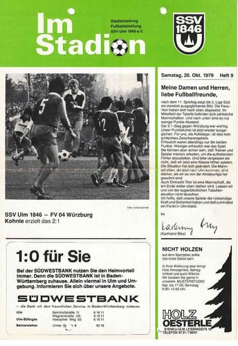 Fussball programmheft 79 80 - , 79/80
