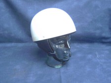 Nostalgie Oldtimer Motorradhelm Halbschale weiß alte Ausführung XXL