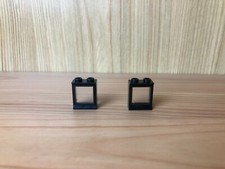 Lego 2 x schwarze Fenster 7026 Black Window Eisenbahn 7730 7750 7727 Zug