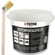 TECPO REIFENMONTAGEPASTE WEISS 5 kg REIFEN MONTAGE-PASTE WAX + MONTAGEPINSEL
