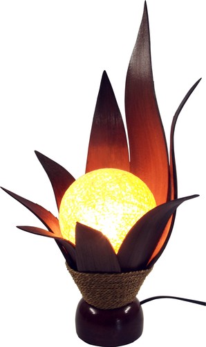 Palmenblatt lotus tischlampe - palmenblatt, /