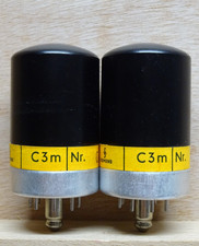 Pair: SIEMENS C3m POST Poströhren | über 100% ✅ NOS Tubes Röhren