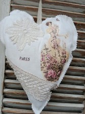 Deko Herz   STOFFHERZ  Shabby