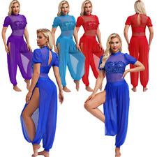 DE Freebily Arabische Prinzessin Kleid Glitzer Overall Halloween Bühnenauftritt