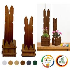 Osterhase Holz Dekofigur Osterdeko Oster Figur Tischdeko für drinnen  / draußen