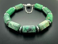 ARMBAND  925/-SILBER RHOD. MIT VARISCIT & HÄMATIT SILBERZEIT SCHMUCKJAGD