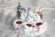 Partylite Kerzenhalter, Weihnachten, Schneemänner