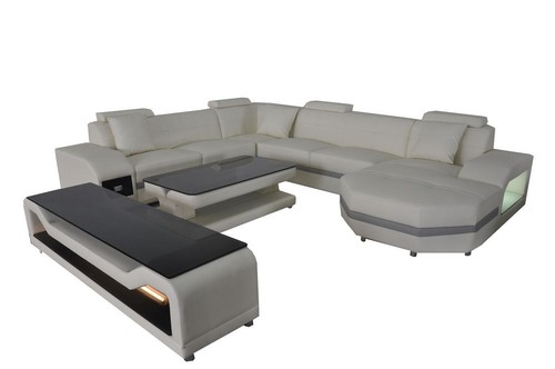 Leder ecksofa eckgarnitur - ecksofa,